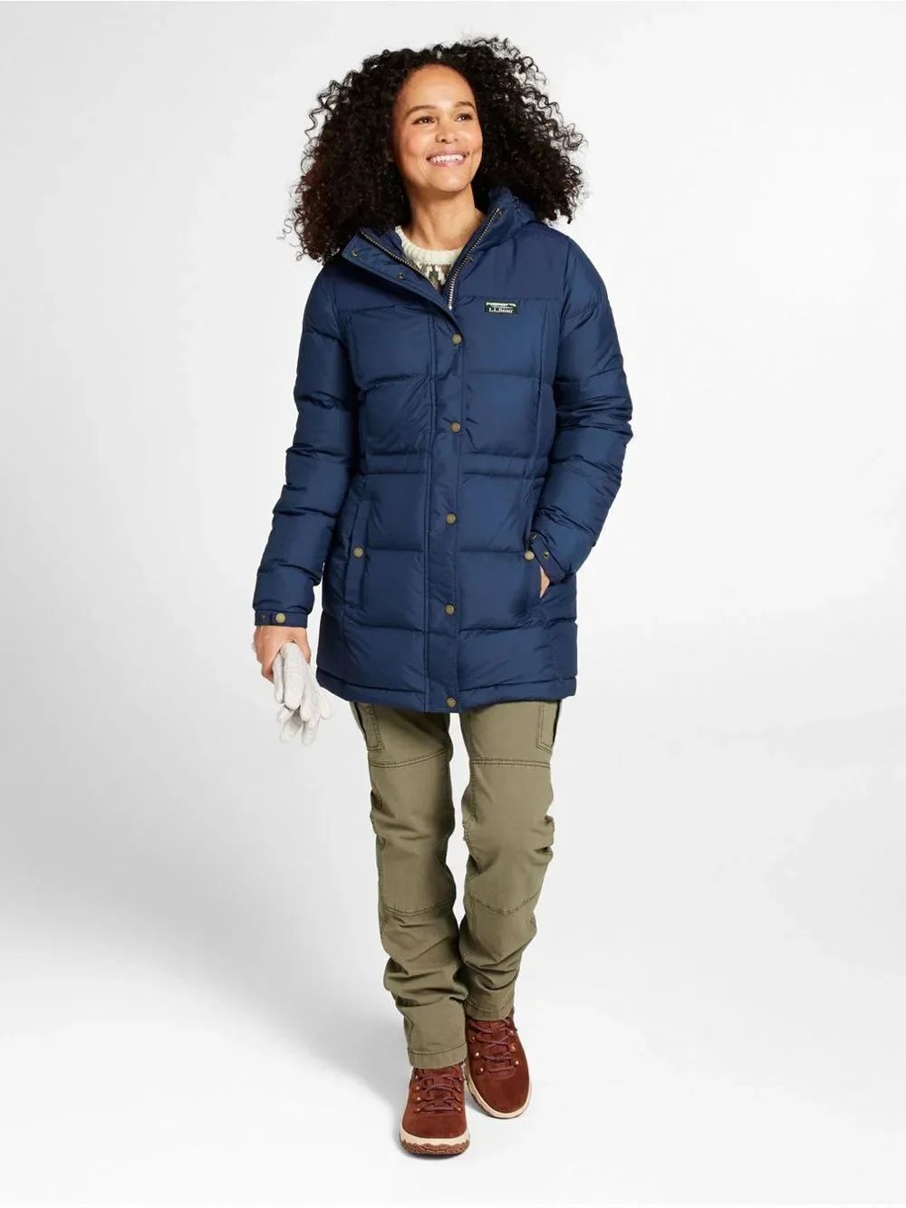 L.L. Bean Women's Mountain Classic Down Parka in Nautical Navy